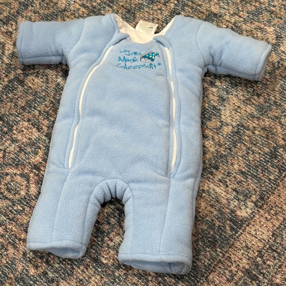 Baby Merlin Light Blue Magic Sleepsuit - 3/6month